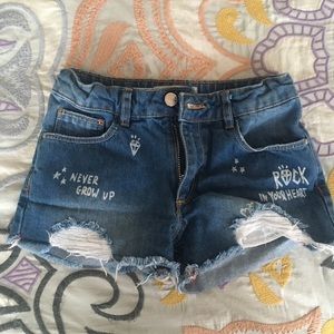 Zara graffiti shorts